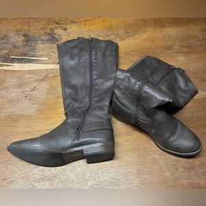 Bass Mid Calf Heigh Leather Boots - Brown - Rodeo - Size 8.5 - Good Condition!